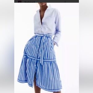 J. Crew Midi Striped Skirt